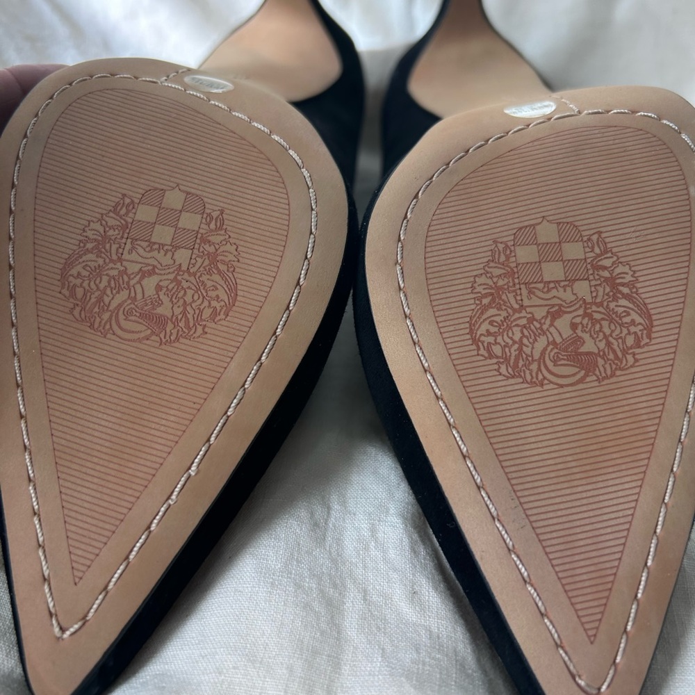 Vince Camuto Classic Black Suede Heels - Picture 3 of 5